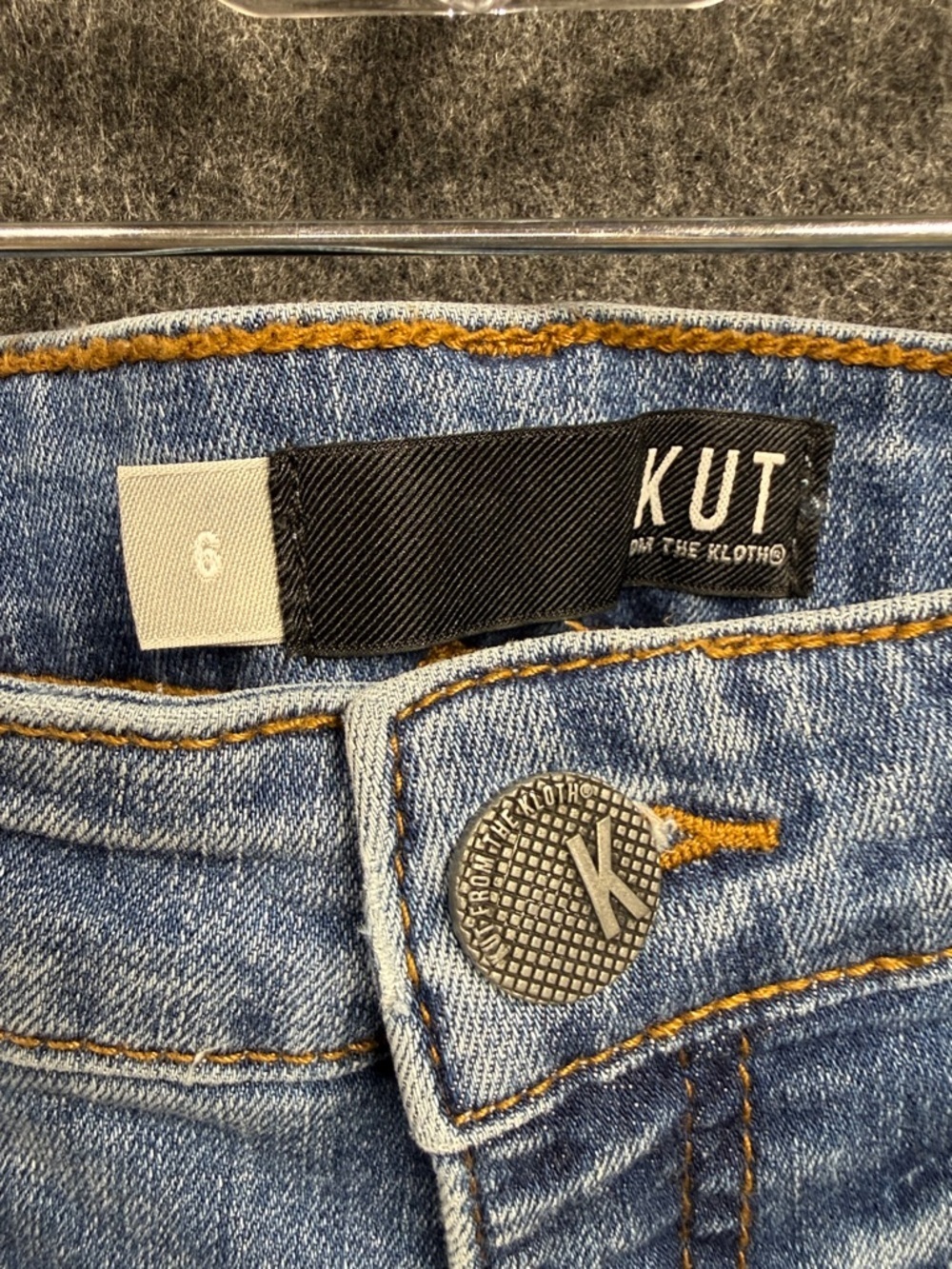 Kut from the Kloth Light Wash Distressed Ankle Jeans - Picture 2 of 6